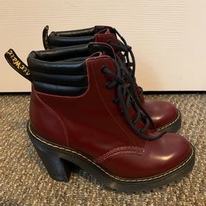 Dr Martens Persephone 6 Eye Maroon Boots